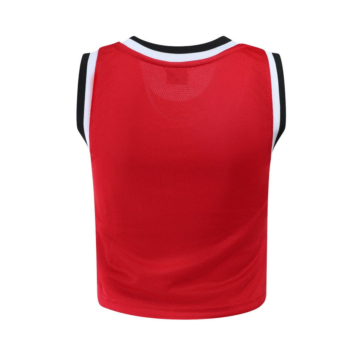 Red Ladies Cropped Basketball Jerse